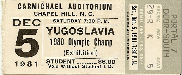 1981-12-05 – Yugoslavia National Team