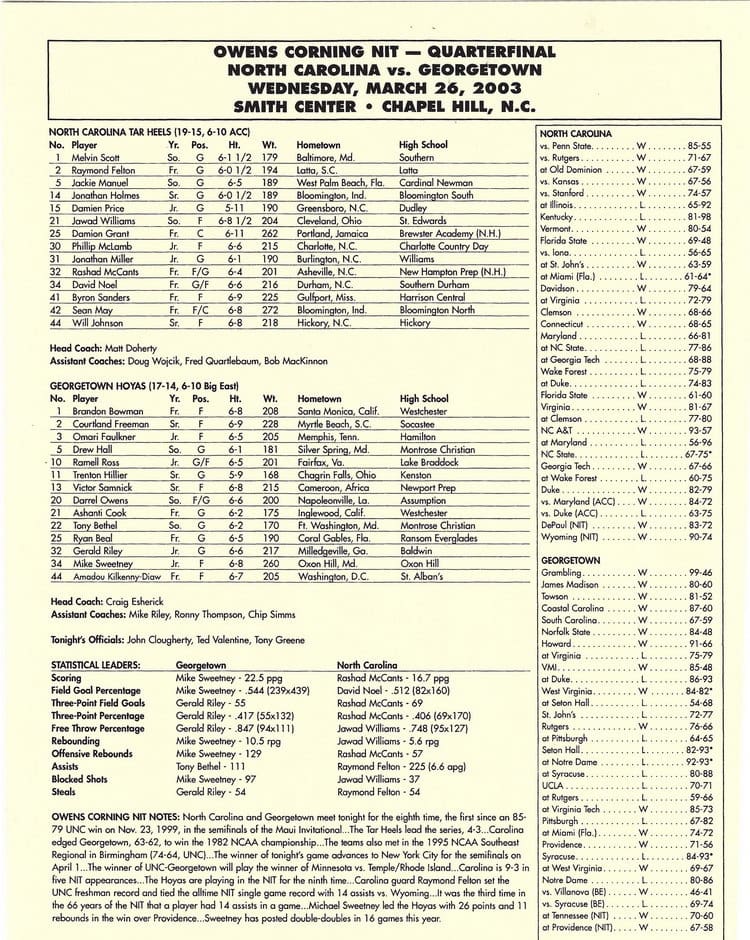 2003-03-26 – Georgetown
